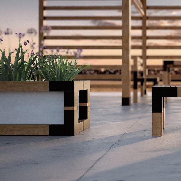 Hovedbilde PERGOLA TERMOFURU BYGGESETT 2,4m X 2,4m X 2,4m
